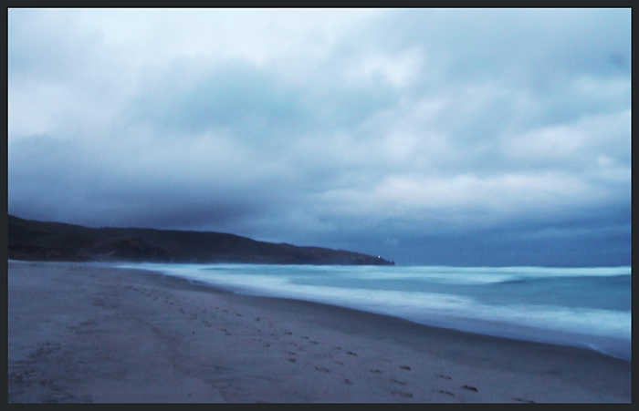 Allan's beach at dusk, Dunedin, New Zealand